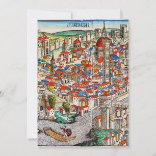 Mediaeval landmark of Florence in Italy Invitation