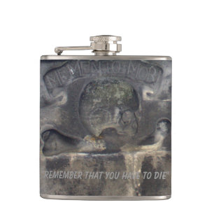 Mediaeval Latin gravestone Hip Flask