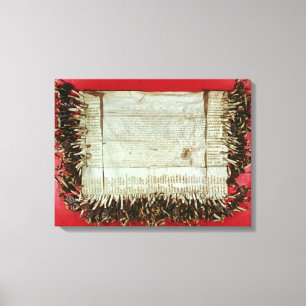 Mediaeval letter of protest from the Bohemian Canvas Print