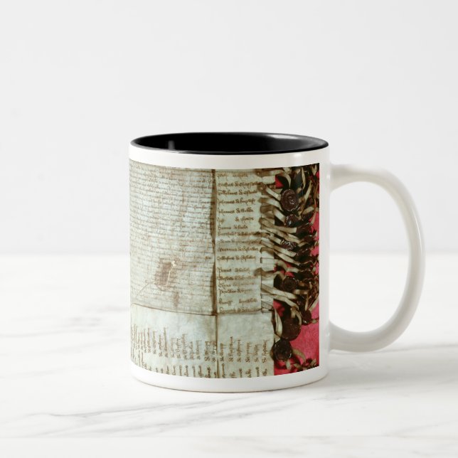 Mediaeval letter of protest from the Bohemian Two-Tone Coffee Mug (Right)