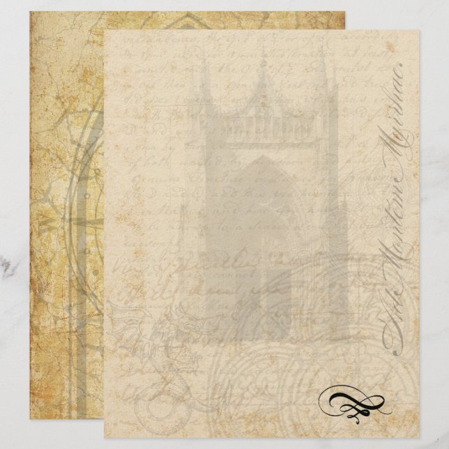 Mediaeval Letterhead - Palimpsest (Front/Back)