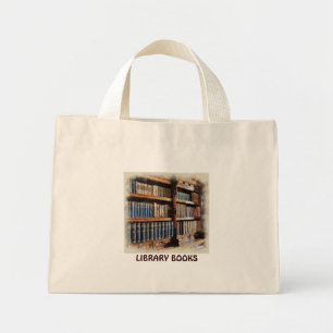 Mediaeval Library and Books of Antiquity Artwork Mini Tote Bag