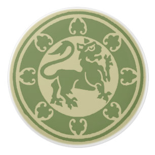 Mediaeval Lion Ceramic Knob