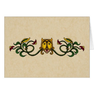 Mediaeval Lion Design Greeting Card