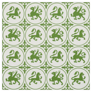Mediaeval Lions and Griffins Fabric