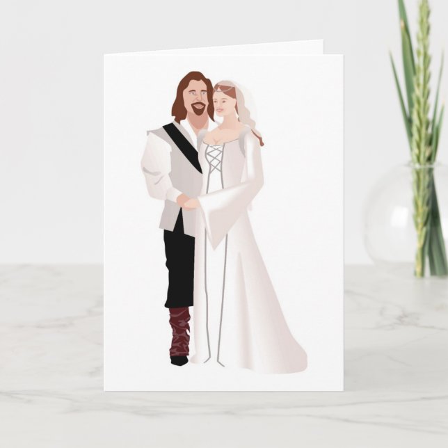 Mediaeval Lord And Lady Card (Front)