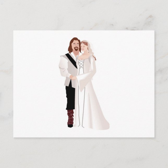 Mediaeval Lord And Lady Postcard (Front)