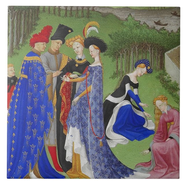 Mediaeval lords and ladies tile (Front)