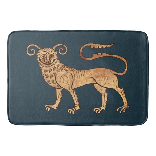 Mediaeval Manticore Large Bath Mat (Front)