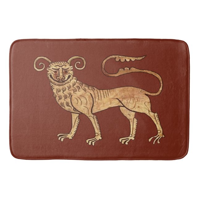 Mediaeval Manticore Large Bath Mat (Front)