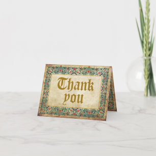 Mediaeval Manuscript Goth Thank You Card