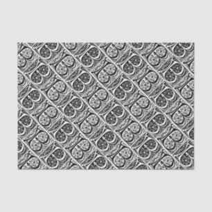 Mediaeval Manuscript Illuminated Letter B Monogram Tissue Paper