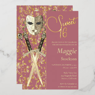 Mediaeval Masquerade Sweet 16 Invitation