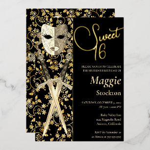 Mediaeval Masquerade Sweet 16 Invitation