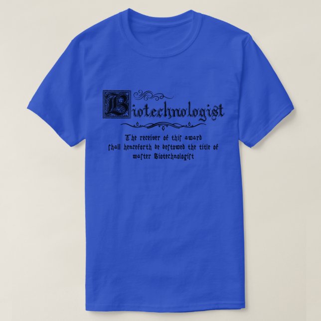 Mediaeval Master Biotechnologist T-Shirt (Design Front)