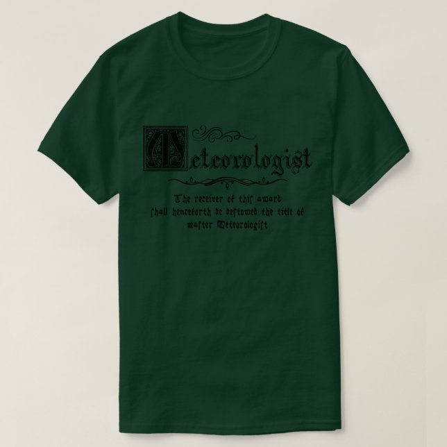 Mediaeval Master Meteorologist T-Shirt (Design Front)
