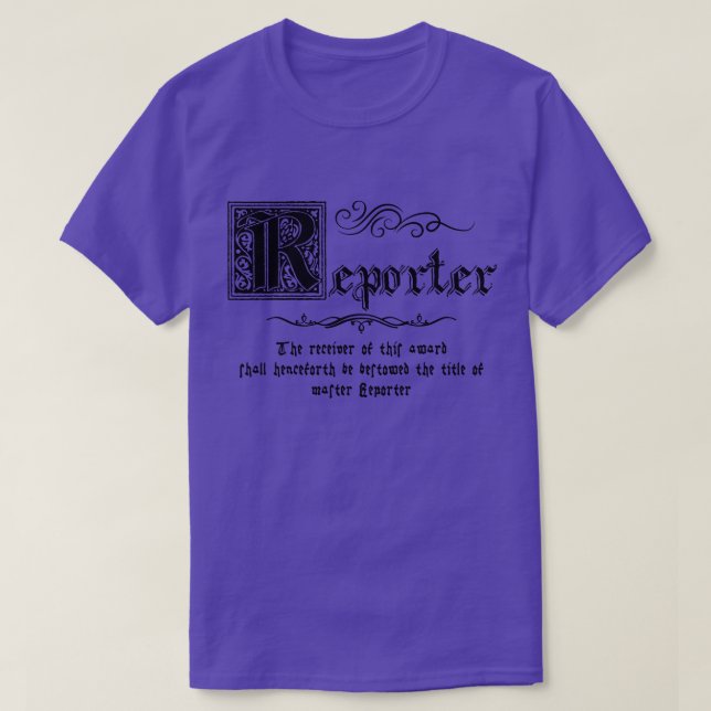 Mediaeval Master Reporter T-Shirt (Design Front)