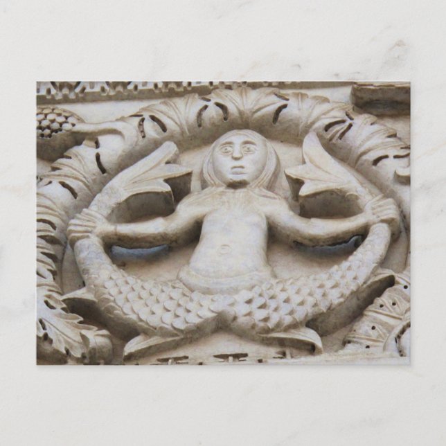 Mediaeval Mermaid Postcard (Front)