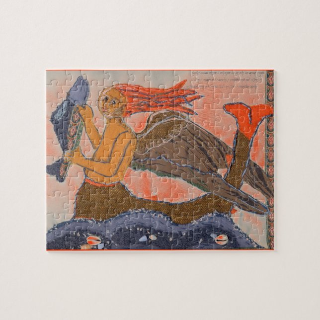 Mediaeval Merman/Mermaid Jigsaw Puzzle (Horizontal)