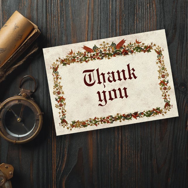 Mediaeval Middle Ages Thank You Card (Creator Uploaded)
