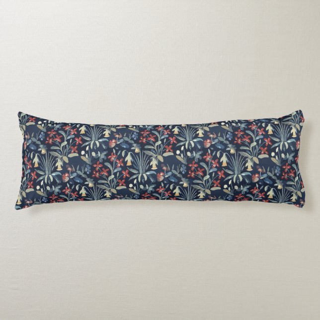 Mediaeval Millefleur Body Pillow ( 20" x 54") (Front)