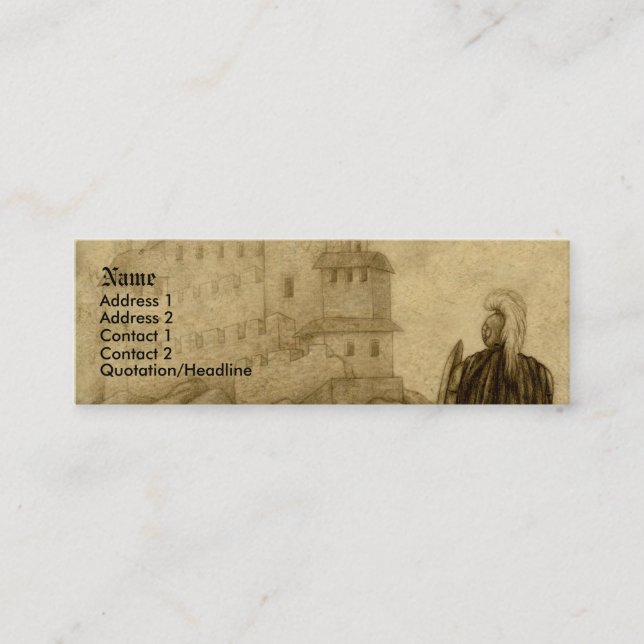 Mediaeval Mini Business Card (Front)