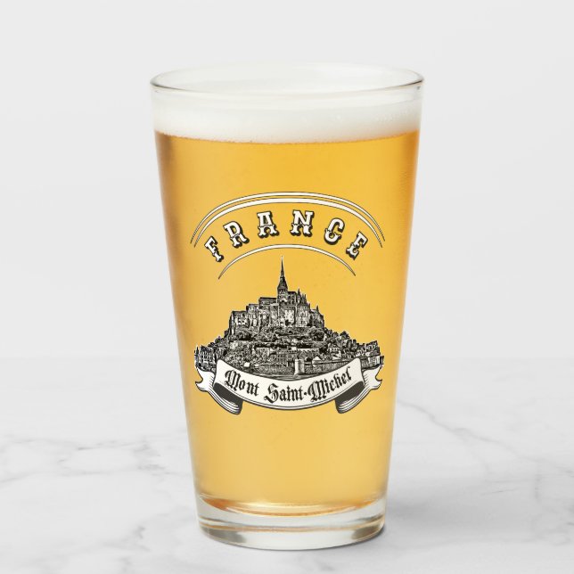 Mediaeval monastery Mont Saint Michel. France. Glass (Front Filled)