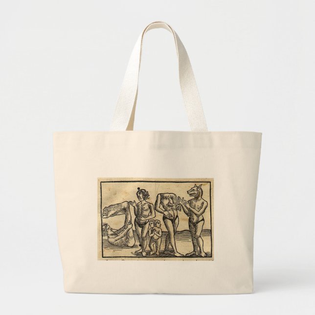 Mediaeval Monsters Large Tote Bag (Front)