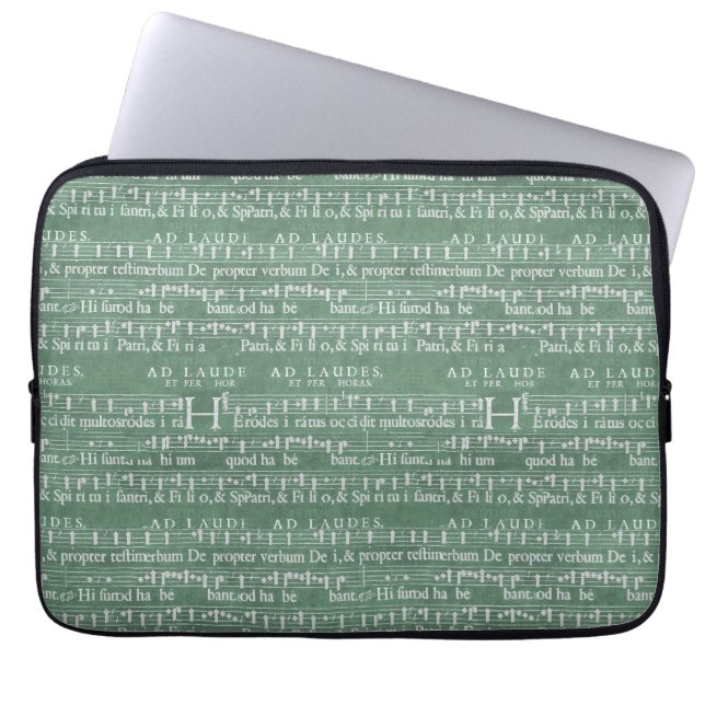 Mediaeval Music Manuscript Neoprene Sleeve 13" (Front)