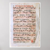 Mediaeval Music Score Poster