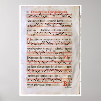 Mediaeval Music Score Poster
