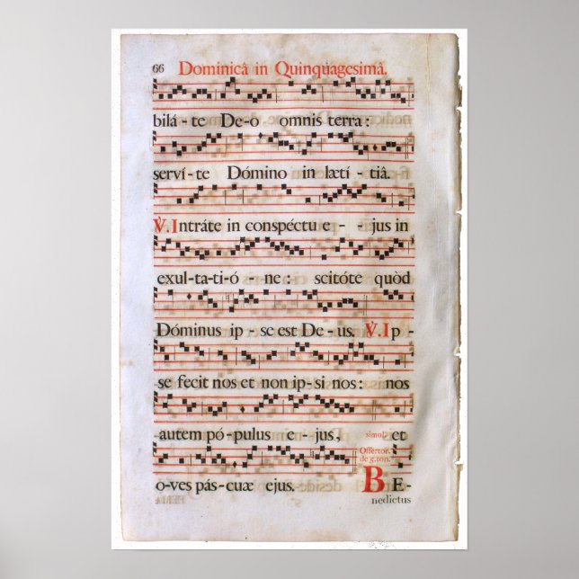 Mediaeval Music Score Poster (Front)