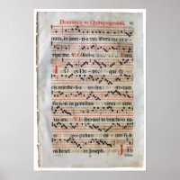 Mediaeval Music Score Poster