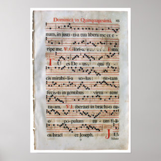 Mediaeval Music Score Poster