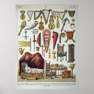 Mediaeval Musical Instruments, Etc. Poster