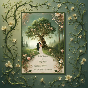 Mediaeval mystic Enchanted Forest Wedding Invitation
