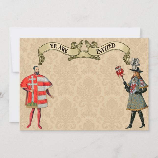 Mediaeval Nobles Wedding Invitations (Front)