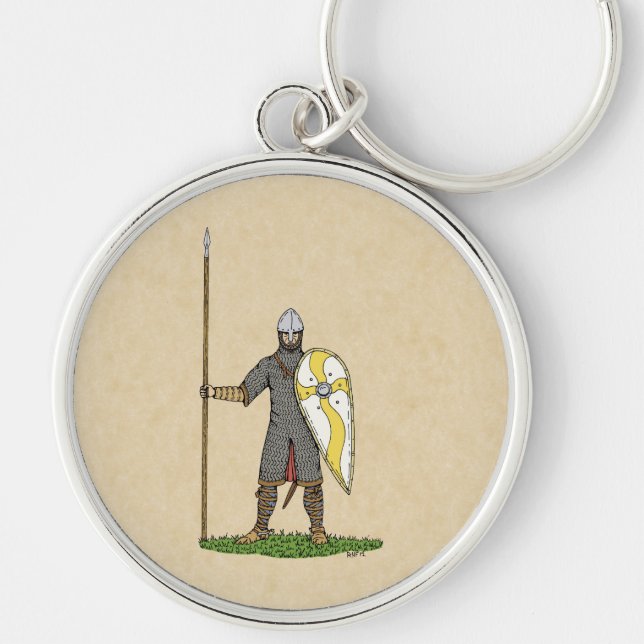 Mediaeval Norman Knight Circa 1066 Key Ring (Front)