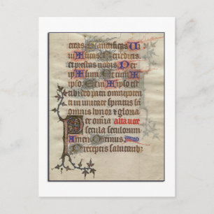 Mediaeval Parchment Postcard