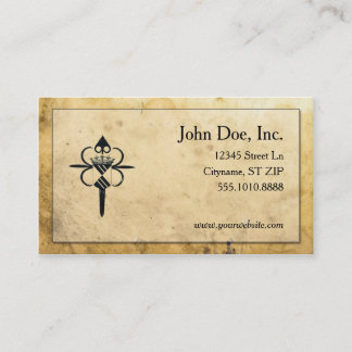 Mediaeval parchment with crest business cards