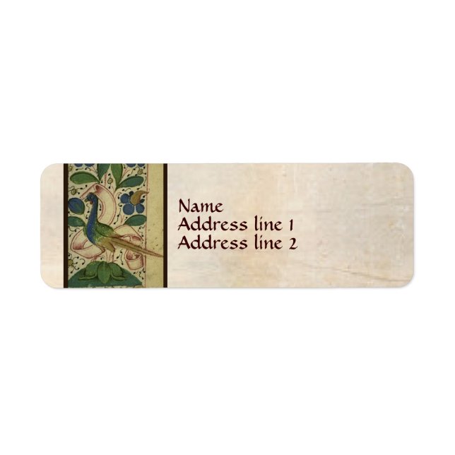 Mediaeval Pheasant Address Labels (Front)