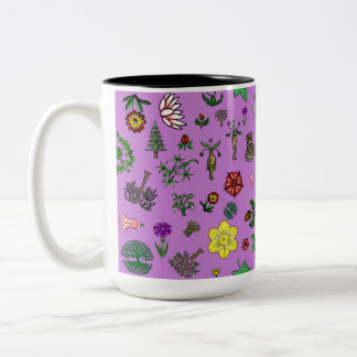 Mediaeval Plants Two-Tone Coffee Mug