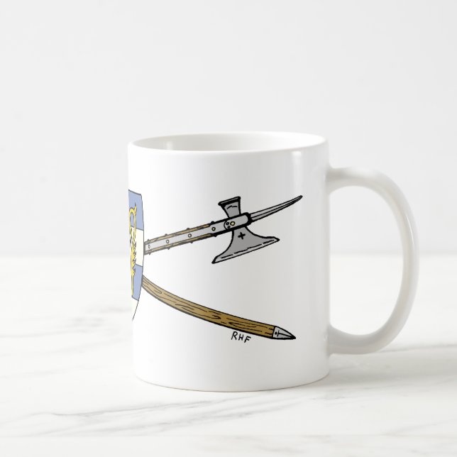 Mediaeval Poleaxes and Shield Coffee Mug (Right)