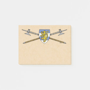 Mediaeval Poleaxes and Shield Post-it Notes