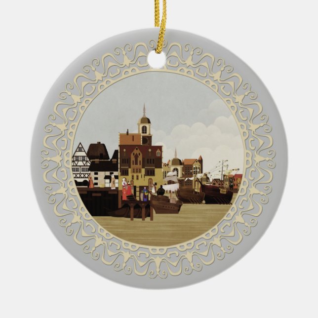 Mediaeval port ceramic ornament (Front)