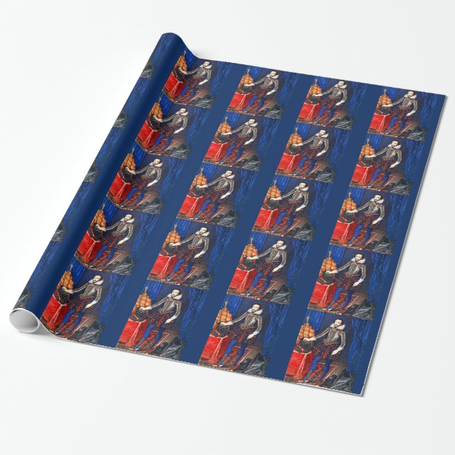 Mediaeval Portrait Wrapping Paper (Unrolled)
