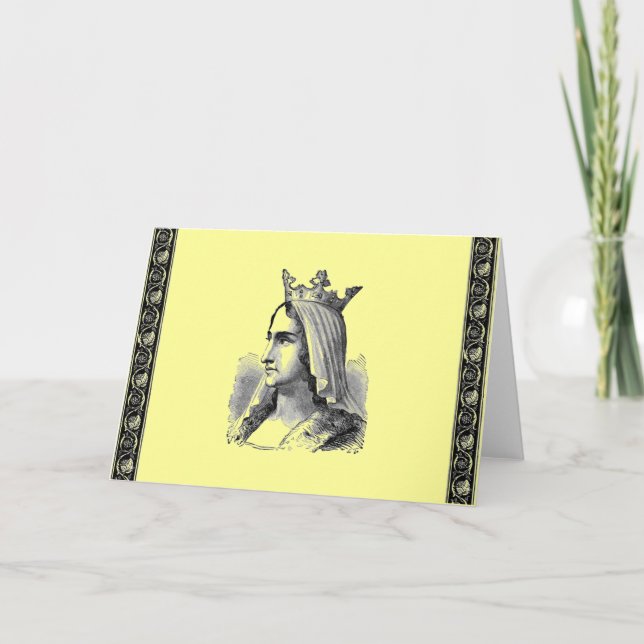 Mediaeval Queen Greeting Card (Front)