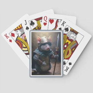 Mediaeval Rat with Spear Playing Cards