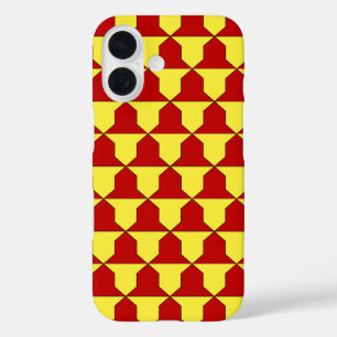 Mediaeval Red Yellow Ferrer Derby Heraldic Pattern iPhone 16 Case
