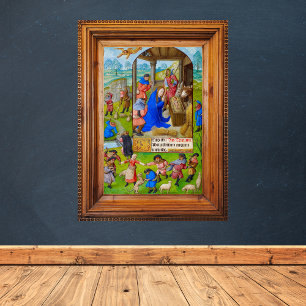 Mediaeval Religious Christian Christmas Nativity Poster